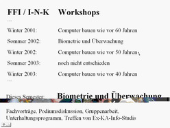 Vorlesung "Informatik II" der Fakultät für Informatik im Sommersemester 2002, gehalten am 5.6.2002