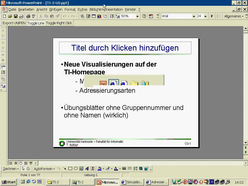 Übung zur Vorlesung "Technische Informatik II" der Fakultät für Informatik im Sommersemester 2002 am 21.5.2002