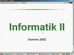 Übung zur Vorlesung "Informatik II" der Fakultät für Informatik im Sommersemester 2002 am 17.4.2002