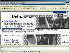 Vorlesung "Informatik II" der Fakultät für Informatik im Sommersemester 2002, gehalten am 22.4.2002