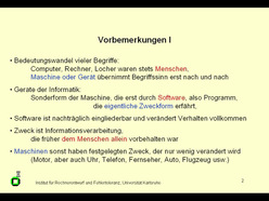Vorlesung "Beiträge zur Geschichte der Informatik" der Fakultät für Informatik im Wintersemester 2003/2004, gehalten am 15.10.2003