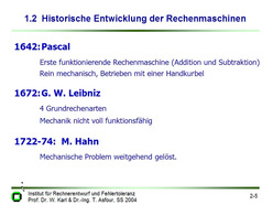 Vorlesung "Technische Informatik II" der Fakultät für Informatik im Sommersemester 2004, gehalten am 28.04.2004