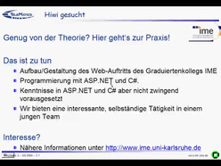 Übung "Informatik II" der Fakultät für Informatik im Sommersemester 2004 am 06.05.2004