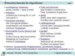 Vorlesung "Informatik I" der Fakultät für Informatik im Wintersemester 2003/2004 am 09.02.2004