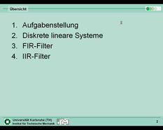 Vorlesung "Simulation dynamischer Systeme" der Fakultät für Maschinenbau im Sommersemester 2005, gehalten am 26.04.2005