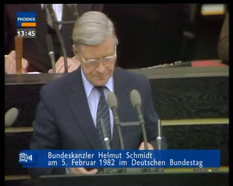 5. Februar 1982 - Bundeskanzler Helmut Schmidt stellt Vertrauensfrage