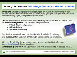Vorlesung "Technische Informatik II" der Fakultät für Informatik im Sommersemester 2005, gehalten am 07.07.2005