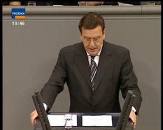 16. November 2001 - Bundeskanzler Gerhard Schröder stellt Vertrauensfrage