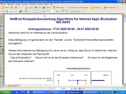 Vorlesung "Algorithms for Internet Applications" der Fakultät für Wirtschaftswissenschaften im Wintersemester 2004/2005 am 01.02.2005