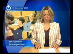 SPD warnt vor Studiengebühren : Beitrag in "RTV-Nachrichten" vom 14.09.2005