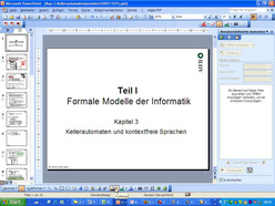 Vorlesung "Grundlagen der Informatik II" der Fakultät für Wirtschaftswissenschaften im Wintersemester 2005/2006 am 09.11.2005