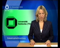 Gemeinsam gegen Katastrophen : die Universität Karlsruhe und das GeoForschungsZentrum Potsdam gründen CEDIM AG ; Beitrag in "RTV-Nachrichten" vom 14.11.2005