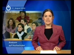 Ansturm auf Hochschulen in Baden-Württemberg ungebrochen : Beitrag in "RTV-Nachrichten" vom 31.08.2006