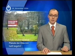 Plakate der Elite-Uni heiß begehrt : Beitrag in "RTV-Nachrichten" vom 28.11.2006