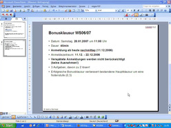 Vorlesung "Grundlagen der Informatik II" der Fakultät für Wirtschaftswissenschaften im Wintersemester 2006/2007 am 11.12.2006
