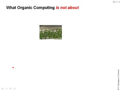 Vorlesung "Organic Computing" der Fakultät für Wirtschaftswissenschaften im Sommersemester 2007, gehalten am 23.04.2007