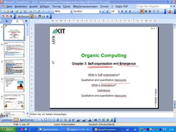 Vorlesung "Organic Computing" der Fakultät für Wirtschaftswissenschaften im Sommersemester 2007, gehalten am 07.05.2007