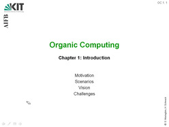 Vorlesung "Organic Computing" der Fakultät für Wirtschaftswissenschaften im Sommersemester 2007, gehalten am 16.07.2007