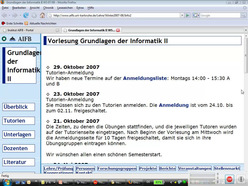 Vorlesung "Grundlagen der Informatik II" der Fakultät für Wirtschaftswissenschaften im Wintersemester 2007/2008 am 31.10.2007