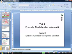 Vorlesung "Grundlagen der Informatik II" der Fakultät für Wirtschaftswissenschaften im Wintersemester 2007/2008 am 07.11.2007