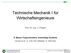 Vorlesung "Technische Mechanik I für Wirtschaftsingenieure" der Fakultät für Maschinenbau im Wintersemester 2007/2008 am 13.11.2007