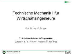 Vorlesung "Technische Mechanik I für Wirtschaftsingenieure" der Fakultät für Maschinenbau im Wintersemester 2007/2008 am 26.11.2007