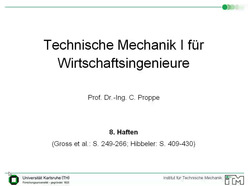 Vorlesung "Technische Mechanik I für Wirtschaftsingenieure" der Fakultät für Maschinenbau im Wintersemester 2007/2008 am 03.12.2007