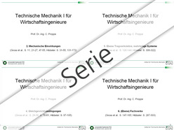 Technische Mechanik I für Wirtschaftsingenieure, WS 2007/2008, Vorlesungen