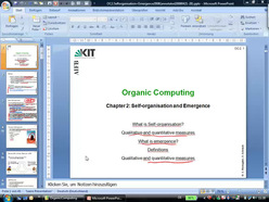 Vorlesung "Organic Computing" der Fakultät für Wirtschaftswissenschaften im Sommersemester 2008, gehalten am 05.05.2008