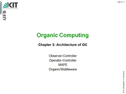 Vorlesung "Organic Computing" der Fakultät für Wirtschaftswissenschaften im Sommersemester 2008, gehalten am 19.05.2008