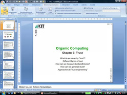 Vorlesung "Organic Computing" der Fakultät für Wirtschaftswissenschaften im Sommersemester 2008, gehalten am 30.06.2008