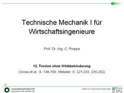 Vorlesung "Technische Mechanik I für Wirtschaftsingenieure" der Fakultät für Maschinenbau im Wintersemester 2007/2008 am 21.01.2008