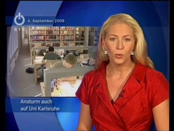 Ansturm auf Uni Karlsruhe : Beitrag in "RTV-Nachrichten" vom 04.09.2008