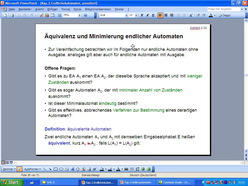 Vorlesung "Grundlagen der Informatik II" der Fakultät für Wirtschaftswissenschaften im Wintersemester 2008/2009 am 10.11.2008