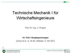 Vorlesung "Technische Mechanik I für Wirtschaftsingenieure" der Fakultät für Maschinenbau im Wintersemester 2007/2008 am 28.01.2008