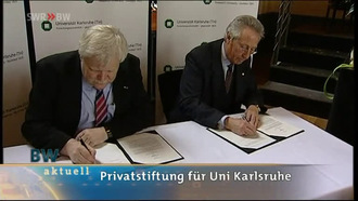Privatstiftung für Uni Karlsruhe : Beitrag in "Baden-Württemberg Aktuell" vom 17.03.2008