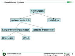 Vorlesung "Simulation dynamischer Systeme" der Fakultät für Maschinenbau im Sommersemester 2009, gehalten am 09.06.2009