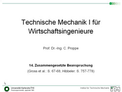 Vorlesung "Technische Mechanik I für Wirtschaftsingenieure" der Fakultät für Maschinenbau im Wintersemester 2008/2009 am 02.02.2009