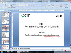 Vorlesung "Grundlagen der Informatik II" der Fakultät für Wirtschaftswissenschaften im Wintersemester 2009/10 am 02.11.2009