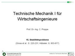 Vorlesung "Technische Mechanik I für Wirtschaftsingenieure" der Fakultät für Maschinenbau im Wintersemester 2008/2009 am 09.02.2009