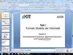 Vorlesung "Grundlagen der Informatik II" der Fakultät für Wirtschaftswissenschaften im Wintersemester 2009/10 am 16.11.2009