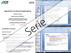 Algorithms for internet applications, WS 2009/2010, Vorlesungen