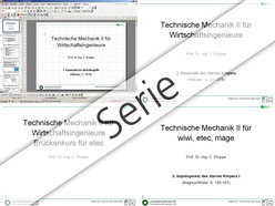 Technische Mechanik II für Wirtschaftsingenieure, SS 2009, Vorlesungen