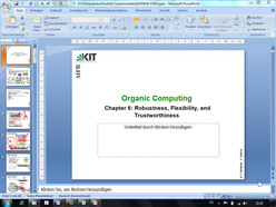 Vorlesung "Organic Computing" der Fakultät für Wirtschaftswissenschaften im Sommersemester 2010, gehalten am 12.07.2010