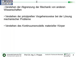 Vorlesung "Technische Mechanik I für Wirtschaftsingenieure" der Fakultät für Maschinenbau im Wintersemester 2010/2011 am 18.10.2010