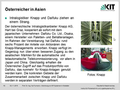 Vorlesung "Materialflusslehre" der Fakultät für Maschinenbau im Wintersemester 2010/2011, gehalten am 09.11.2010, Teil 1