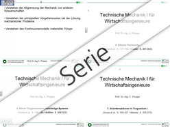 Technische Mechanik I für Wirtschaftsingenieure, WS 2010/2011, Vorlesungen