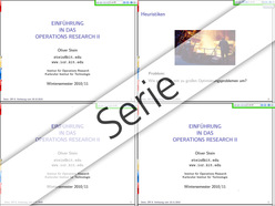 Einführung in das Operations Research II, WS 2010/2011, Vorlesungen
