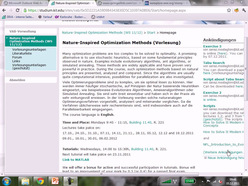 Nature-Inspired Optimization Methods, gehalten am 5.12.2011
