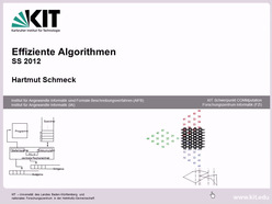 Vorlesung "Effiziente Algorithmen" der Fakultät für Wirtschaftswissenschaften im Sommersemester 2012, gehalten am 17.04.2012
